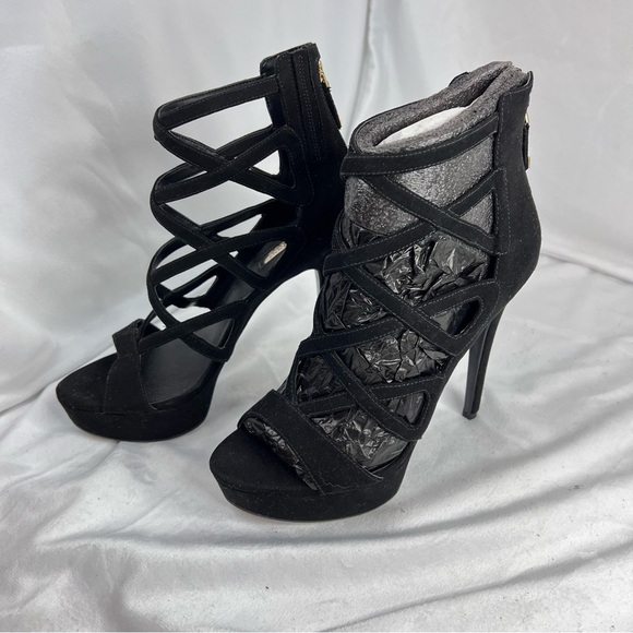 GUESS Kadani Women's Size 7M Black Platform High Heel Sandals - Picture 3 of 9